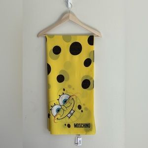 Moschino SpongeBob Square Pants silk scarf.